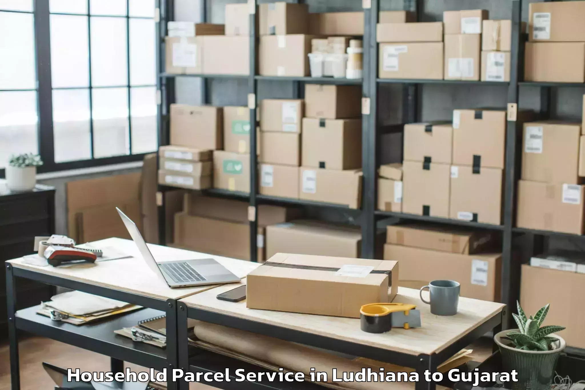 Top Ludhiana to Santrampur Household Parcel Available